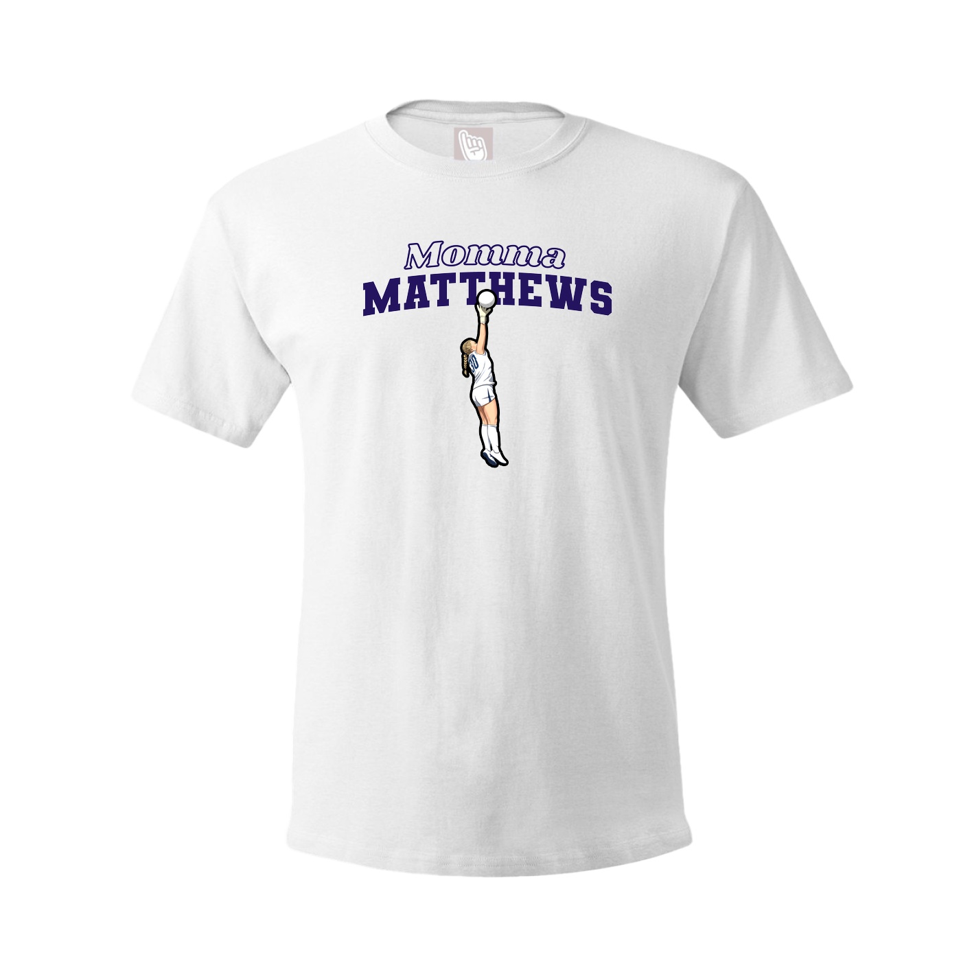 Youth Tee — Mothers Day Block in White