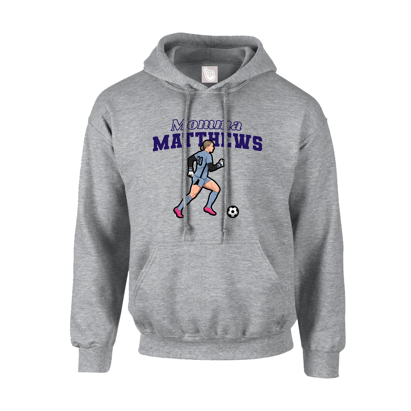 Hoodie — Mothers Day Block in Grey