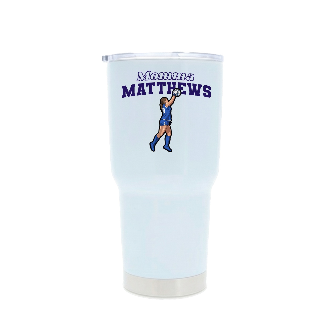 30oz Stainless Steel Tumbler — Mothers Day Block in White