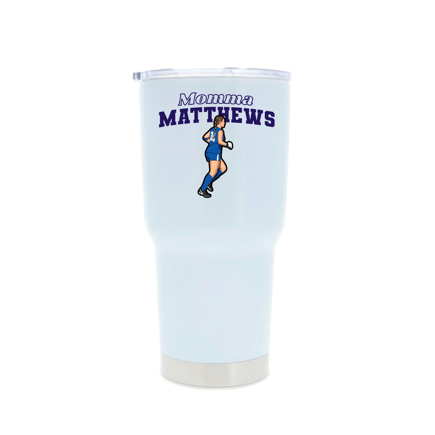 30oz Stainless Steel Tumbler — Mothers Day Block in White