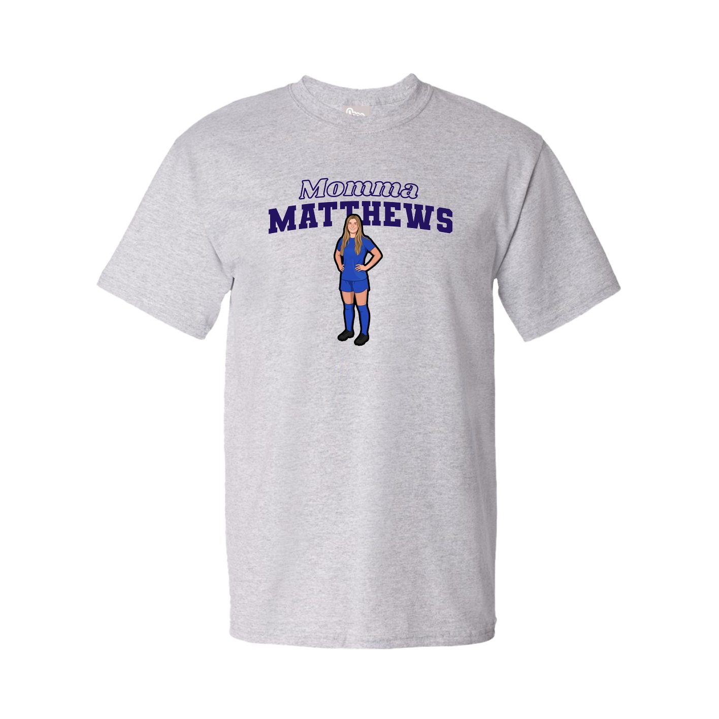 Youth Tee — Mothers Day Block in Grey