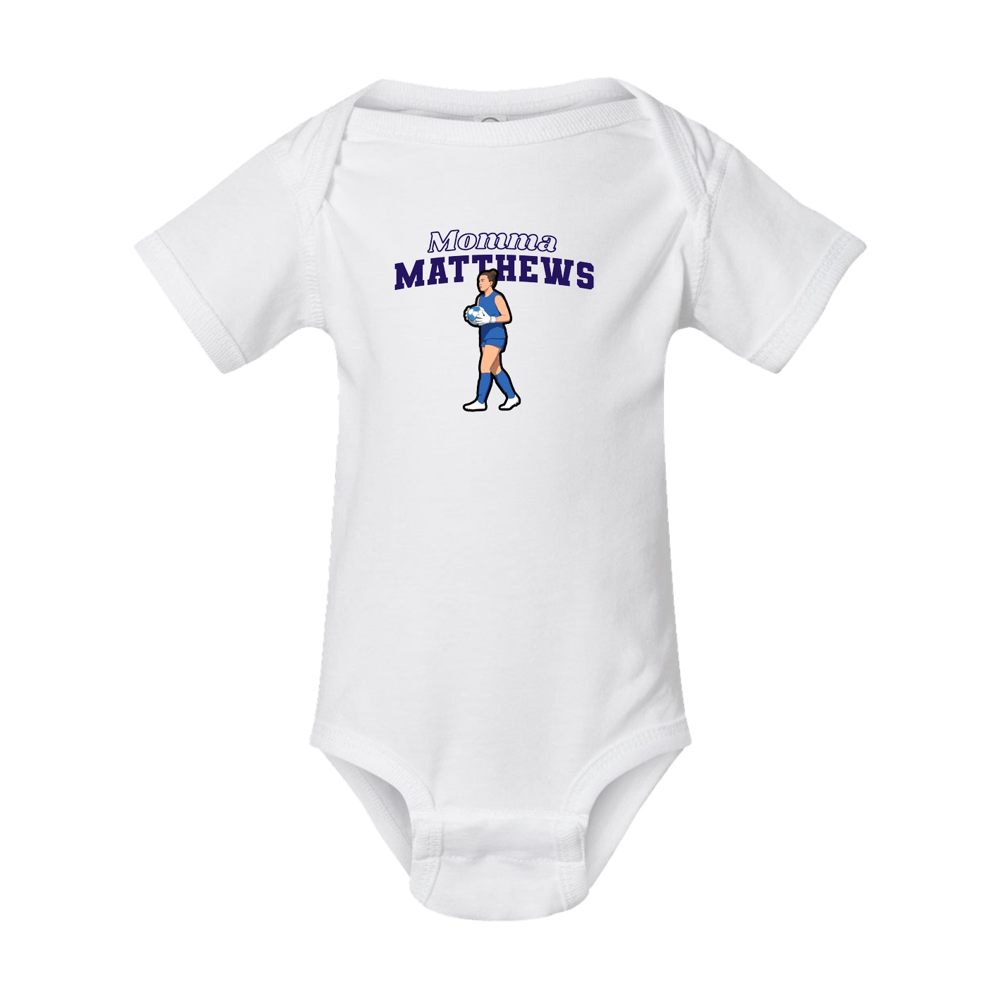 Baby Onesie — Mothers Day Block in White