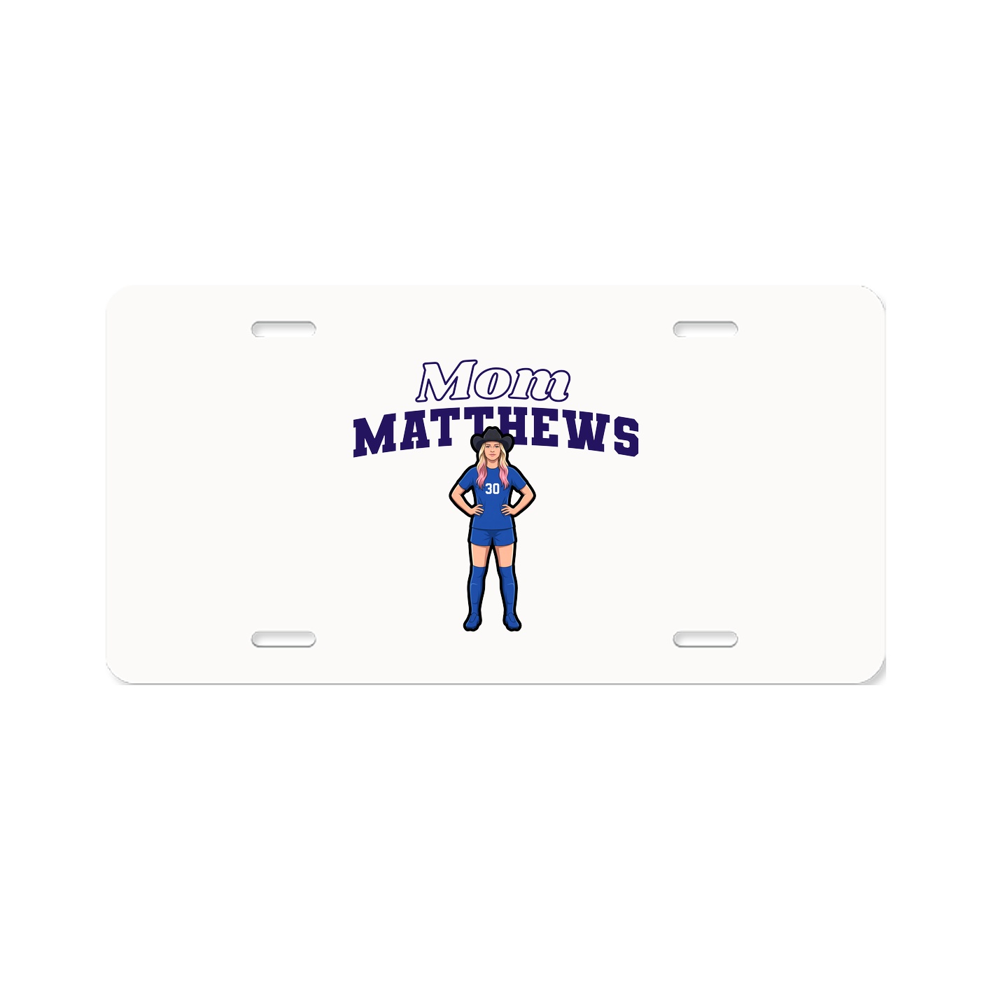 License Plate — Mothers Day Block in Classic