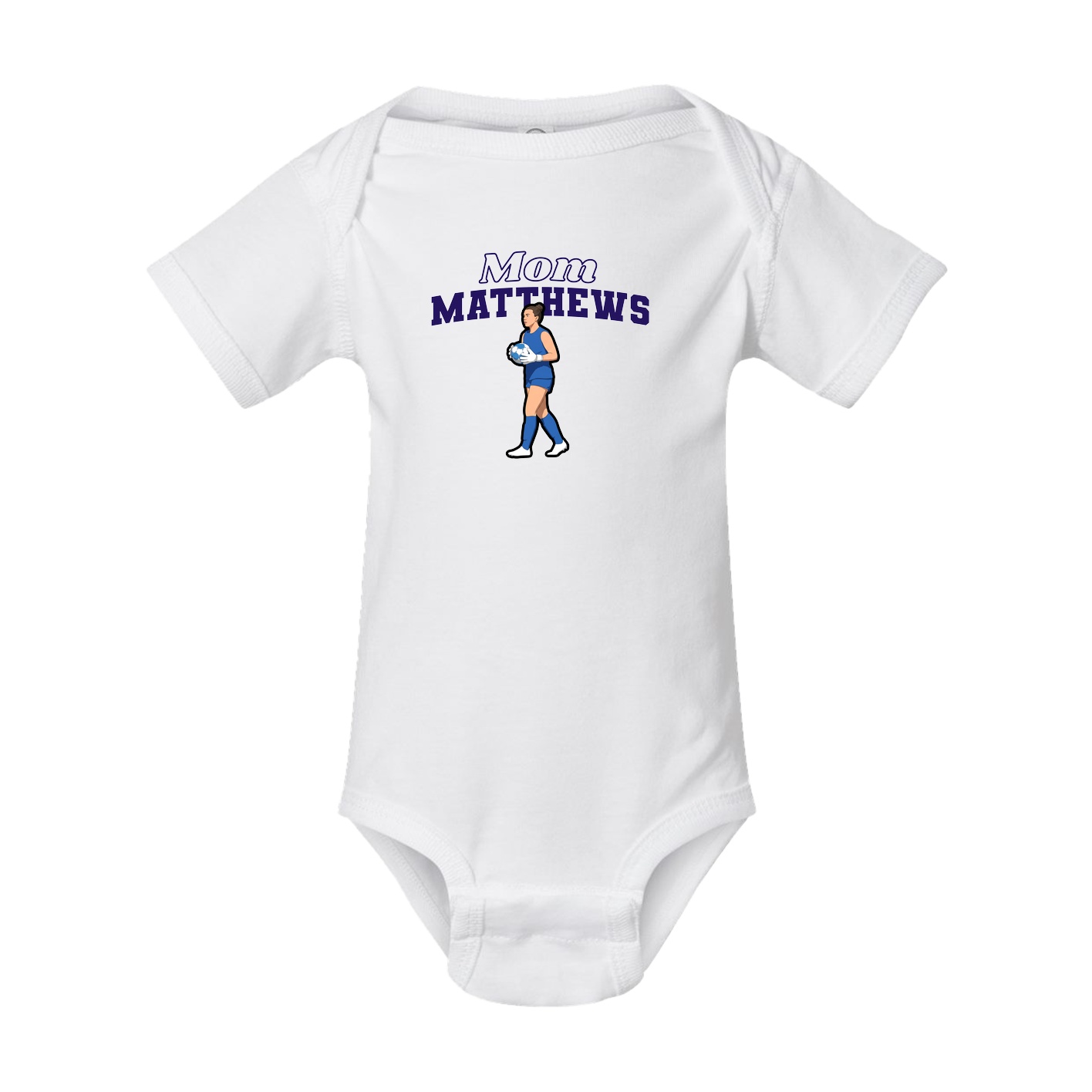 Baby Onesie — Mothers Day Block in White