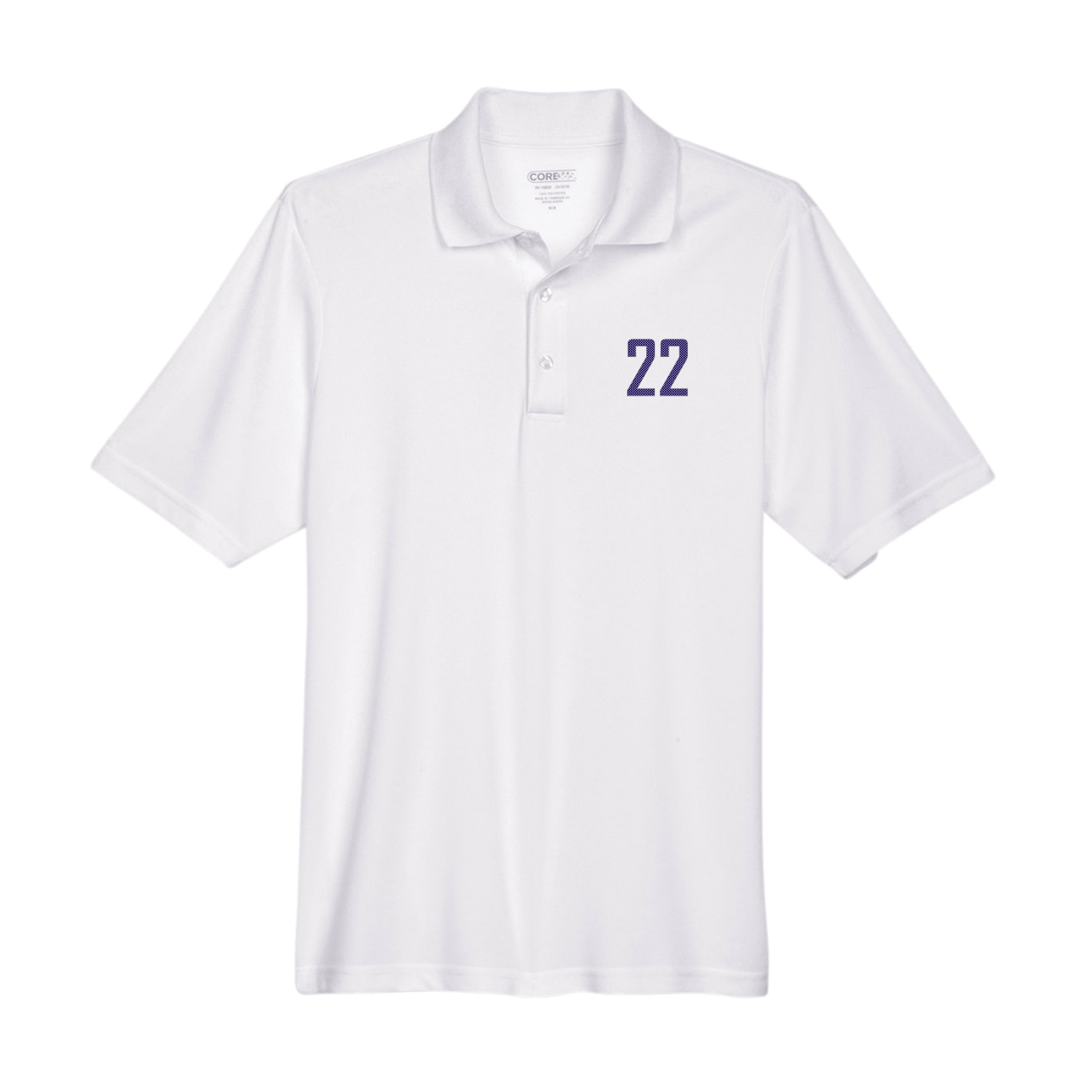 Performance Polo — Front Shirsy in White