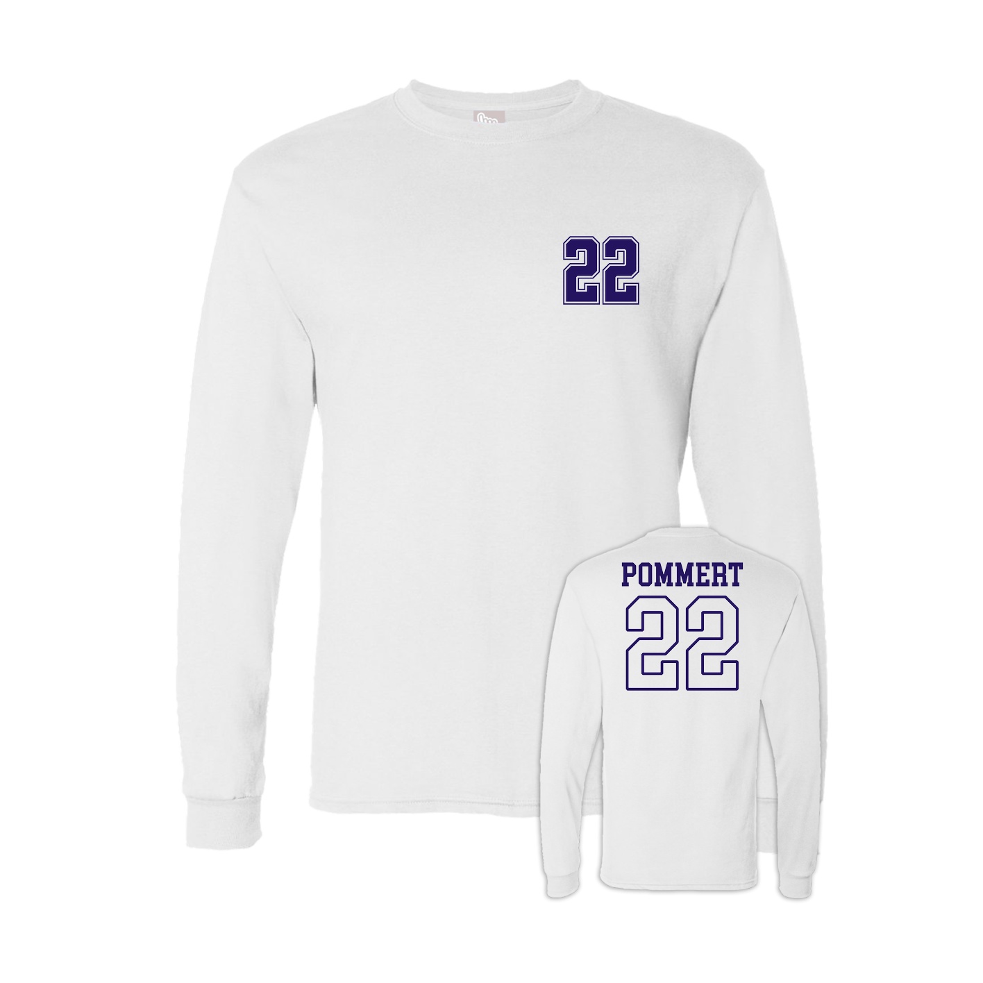Long Sleeve Tee — Chest Back in White