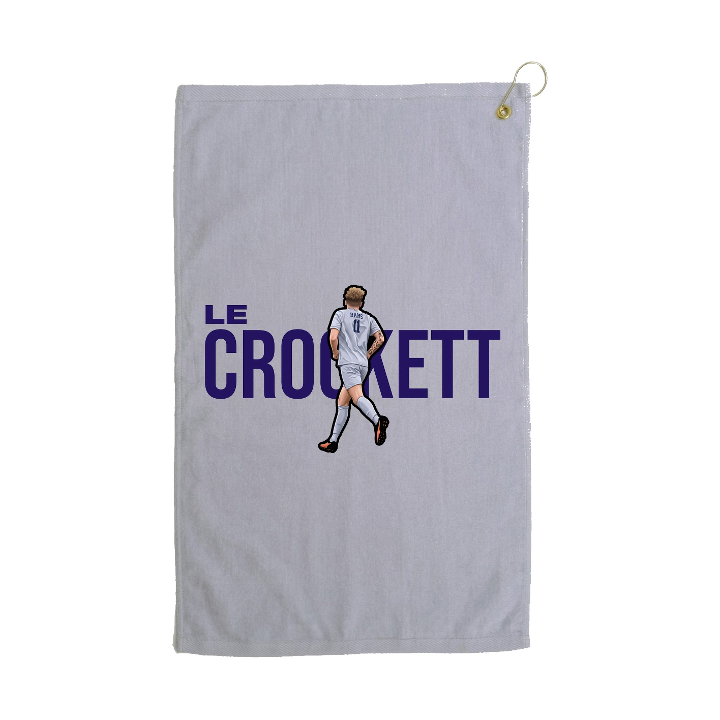 Golf Towel — Player Name in Grey