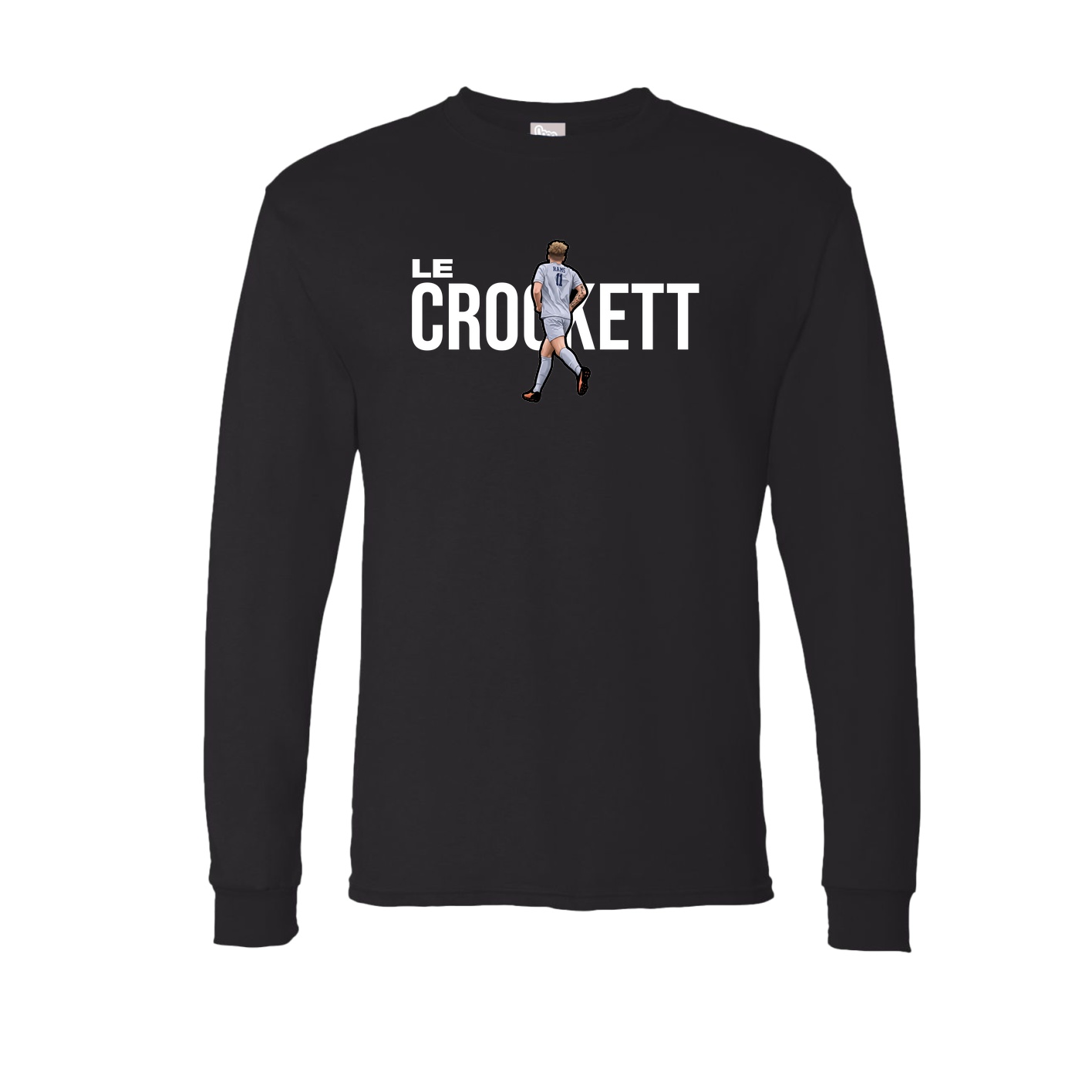 Long Sleeve Tee — Player Name in Black