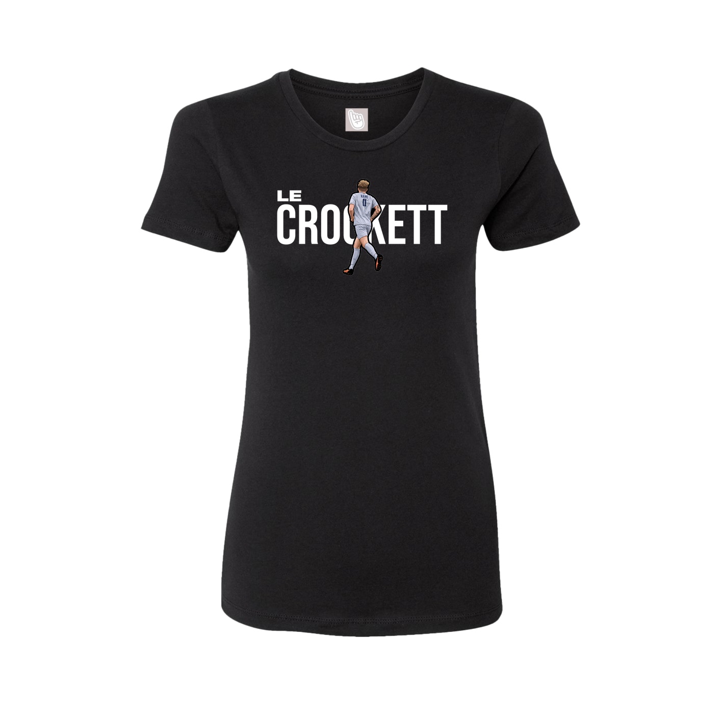 Fitted Women's Tee — Player Name in Black
