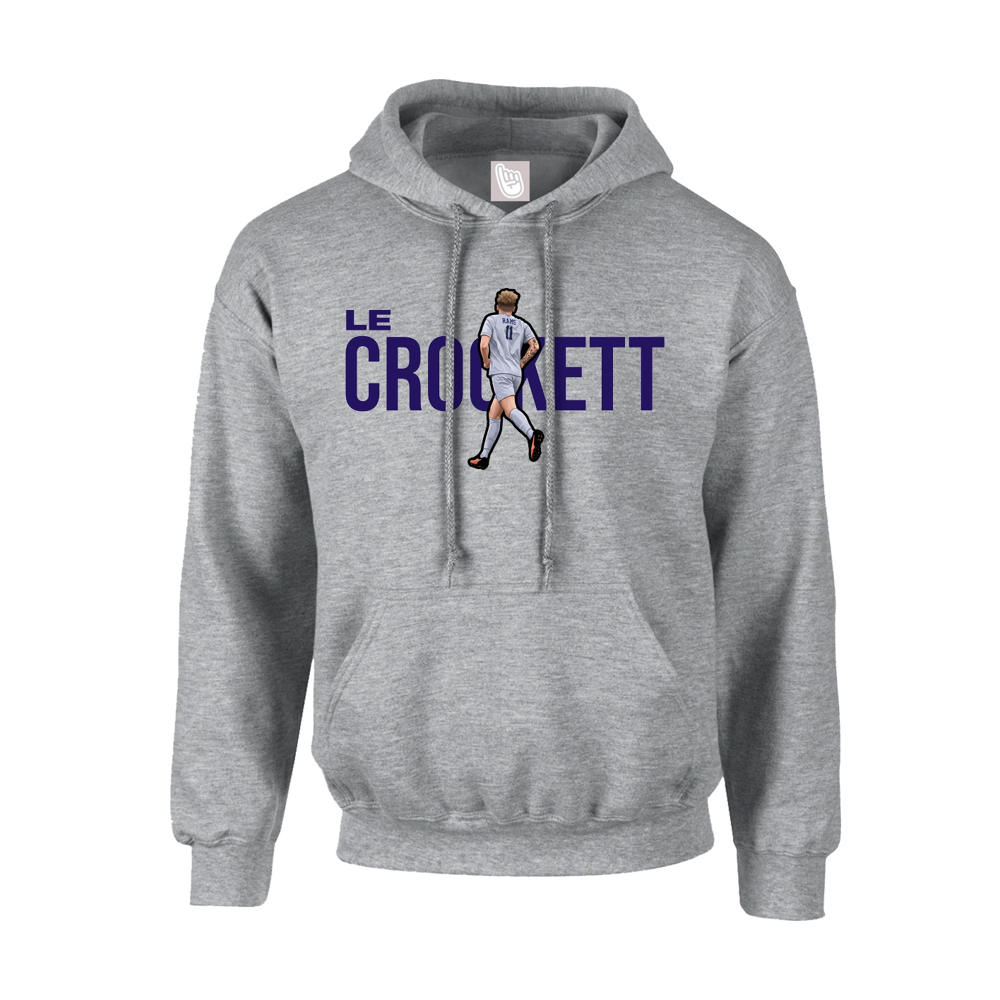 Hoodie — Player Name in Grey