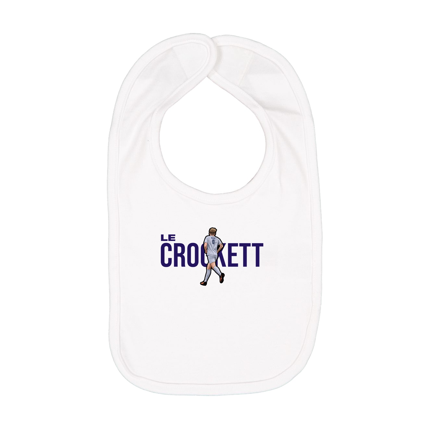 Infant Bib — Player Name in White