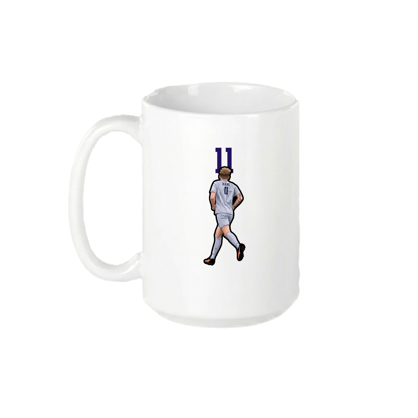 15oz Coffee Mug — Number Top in White