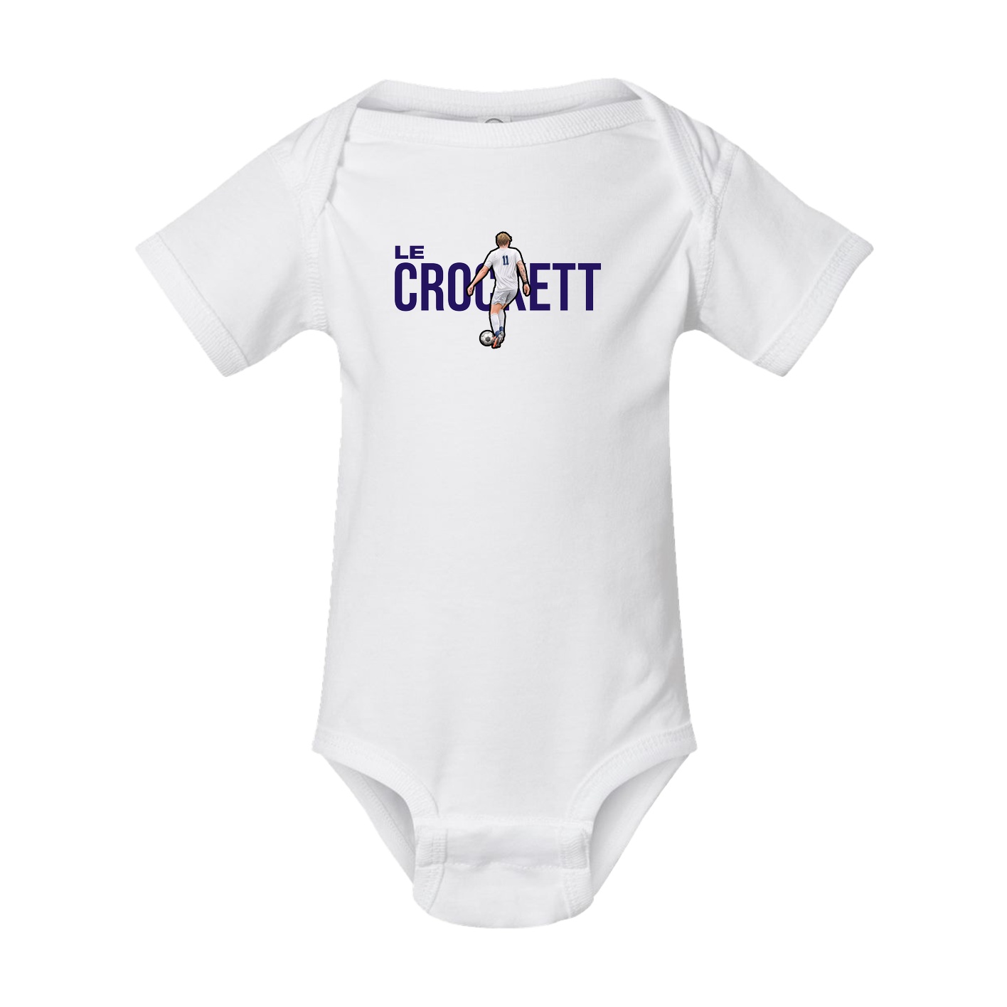 Baby Onesie — Player Name in White