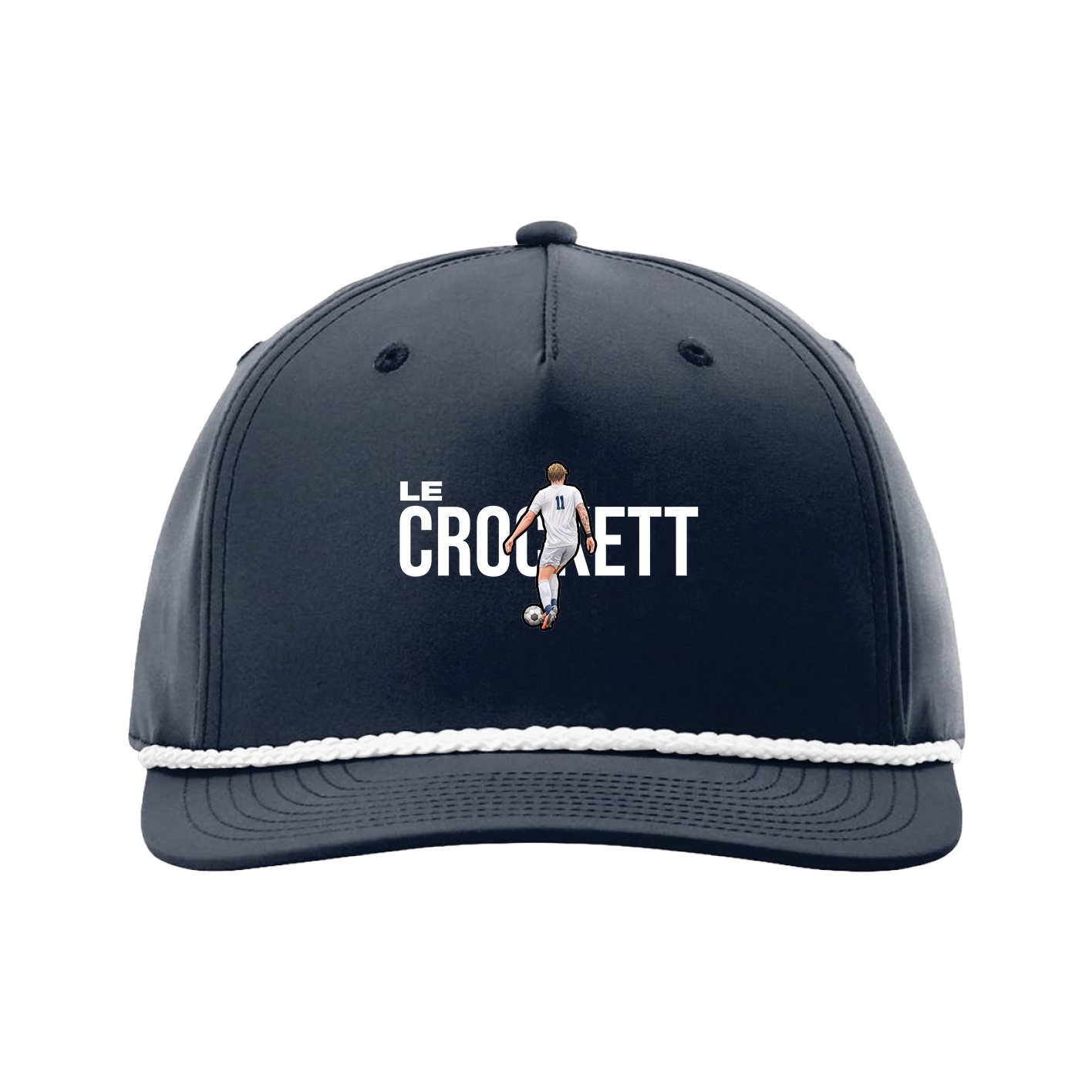 Five-Panel Classic Rope Cap — Player Name in Navy