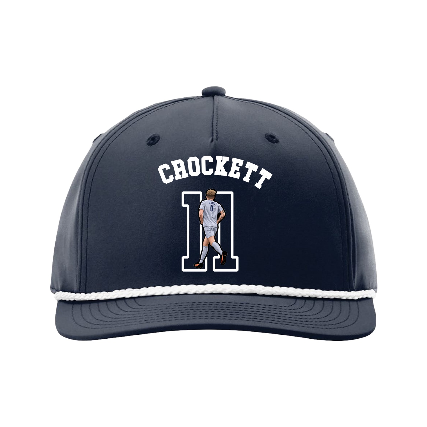 Five-Panel Classic Rope Cap — Shirsey Arch in Navy