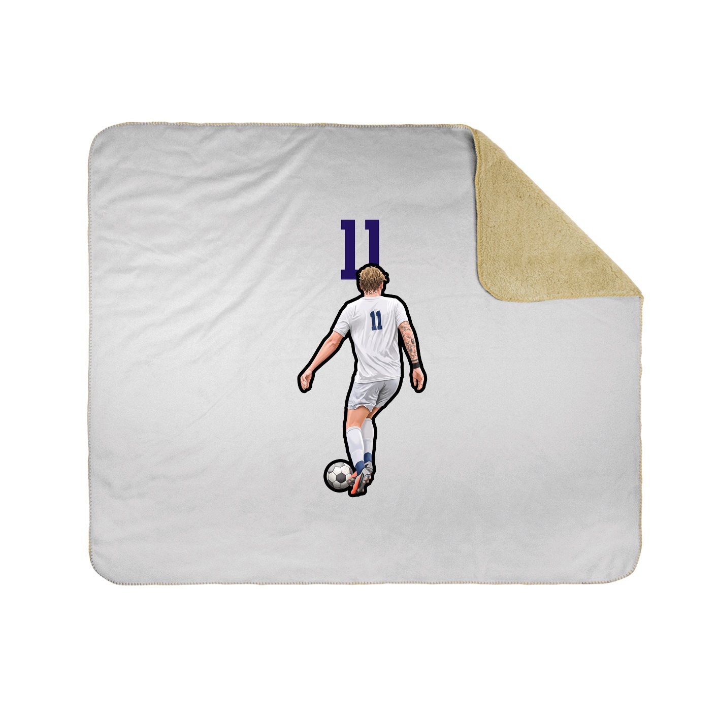 Throw Blanket — Number Top in White