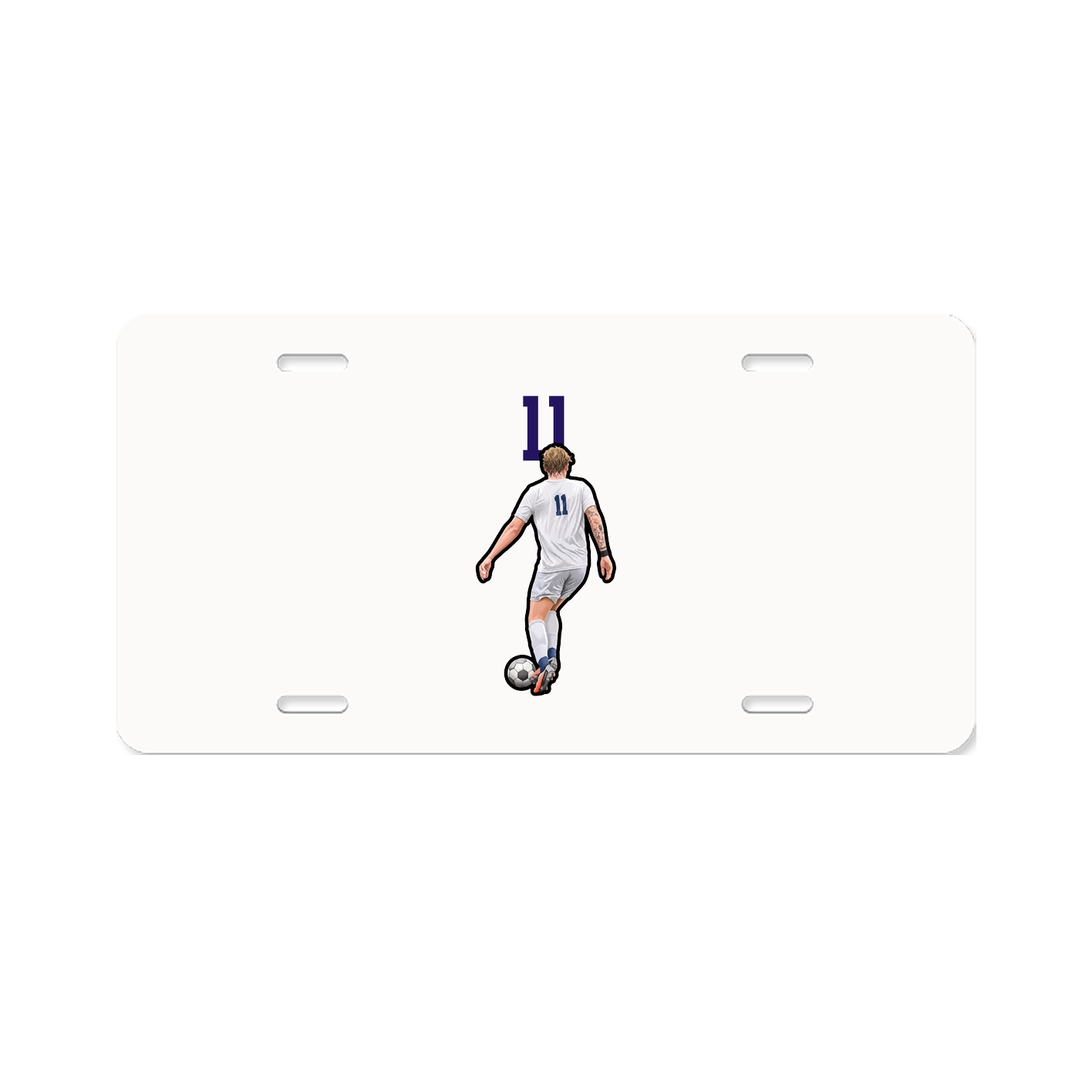 License Plate — Number Top in Classic