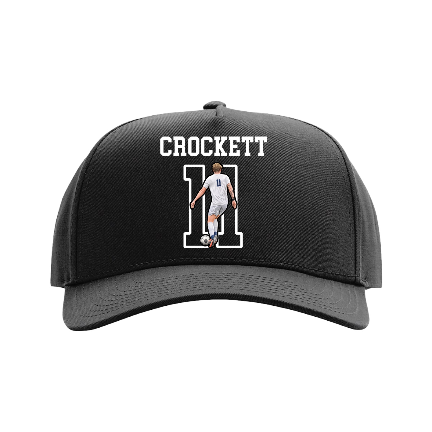 Full Fabric Five-Panel Champ Cap — Shirsey in Black