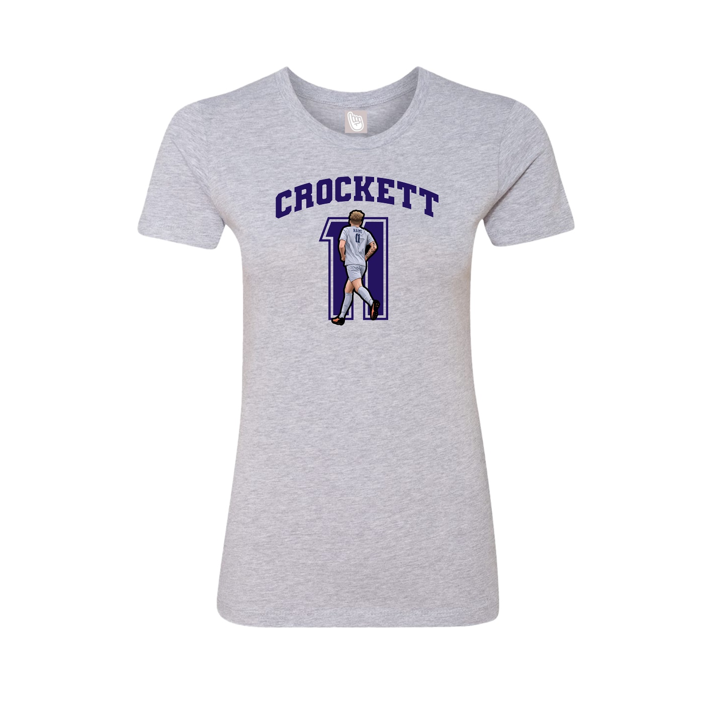 Fitted Women's Tee — Number in Grey
