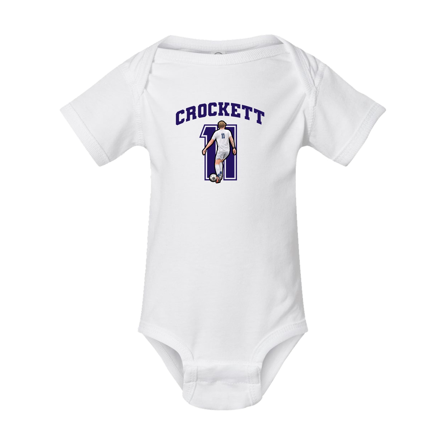 Baby Onesie — Number in White