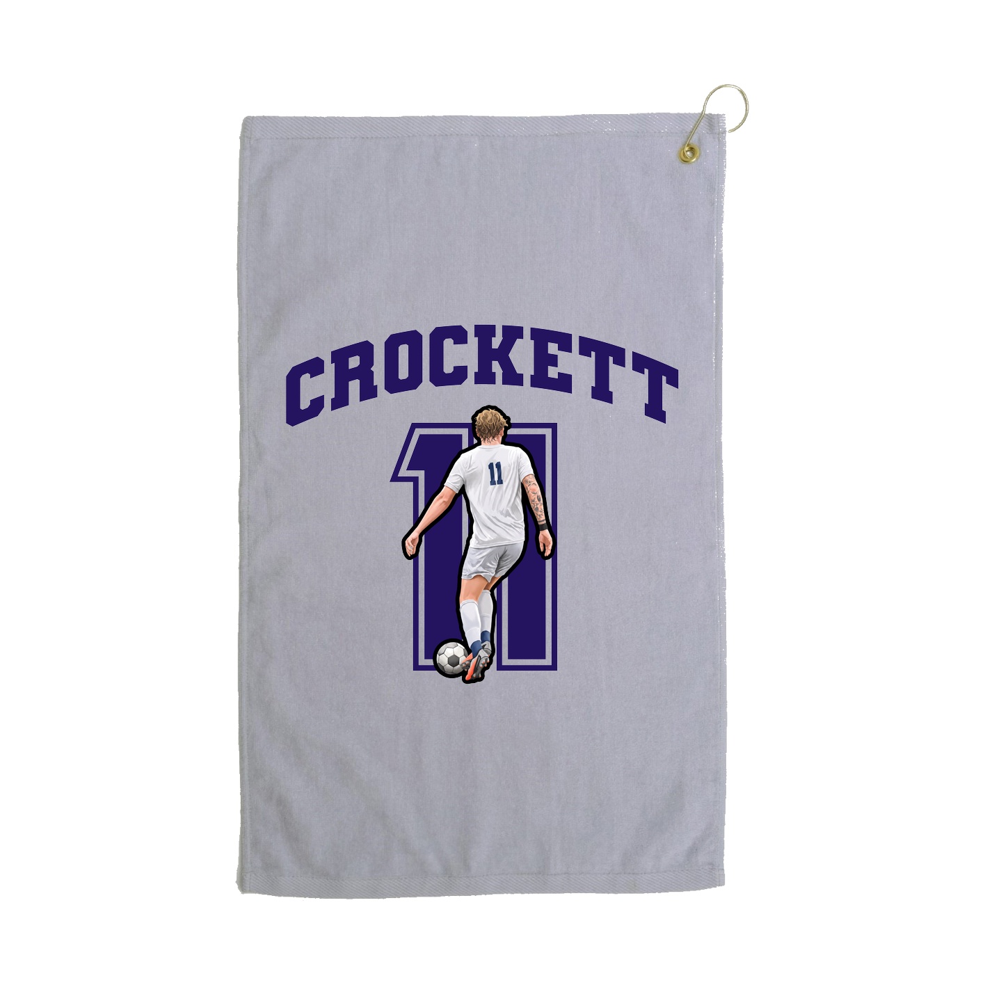 Golf Towel — Number in Grey