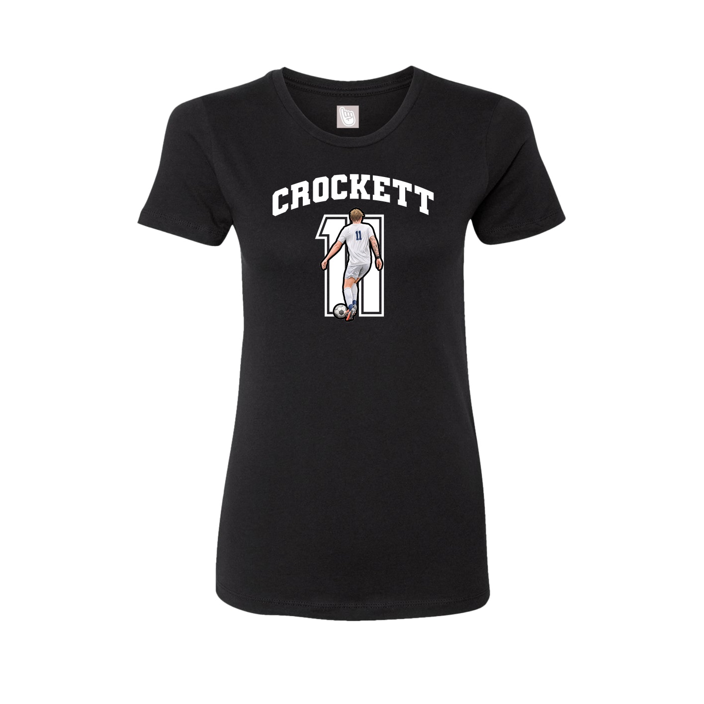 Fitted Women's Tee — Number in Black