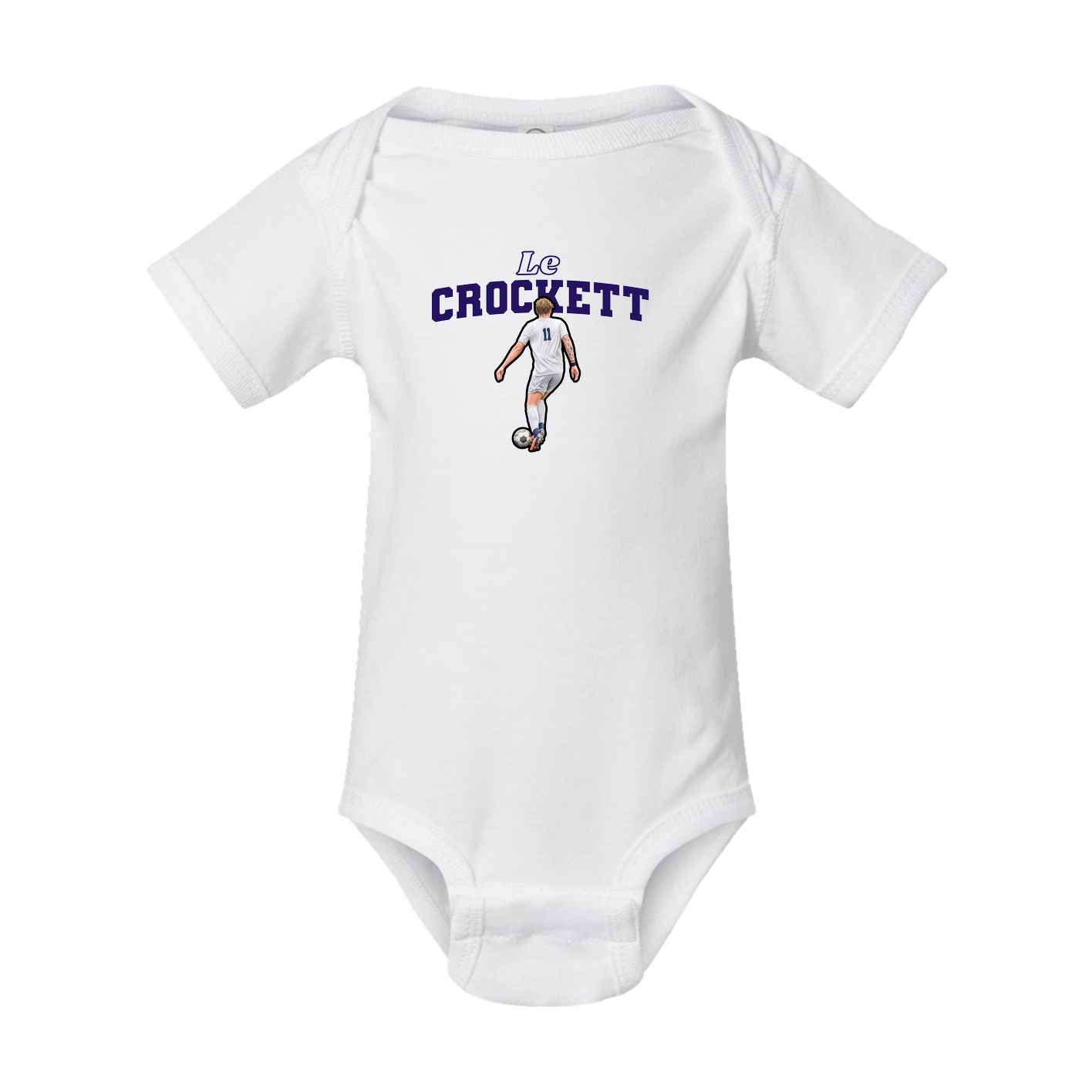 Baby Onesie — Name Arch in White