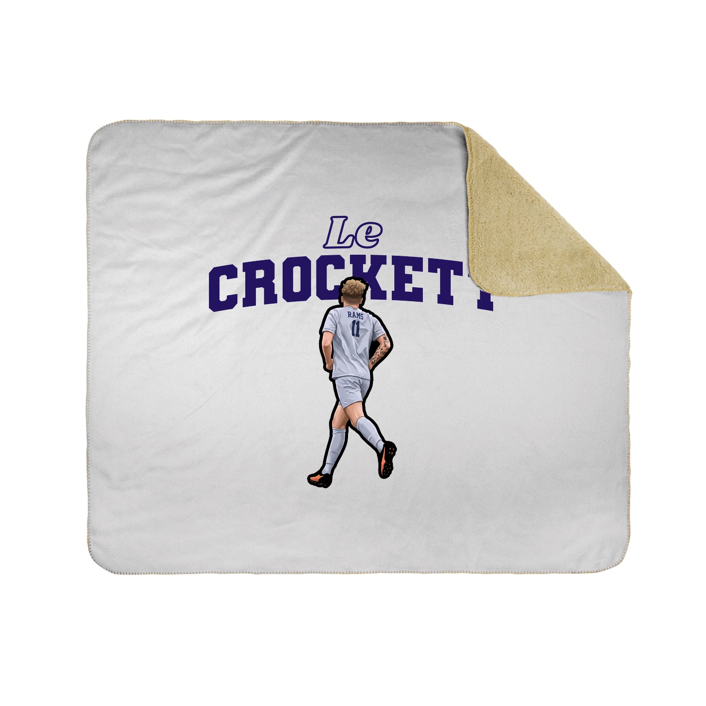 Throw Blanket — Name Arch in White