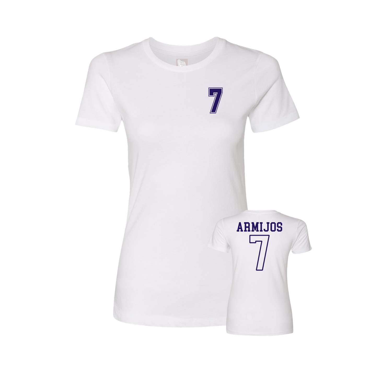 Fitted Women's Tee — Chest Back in White