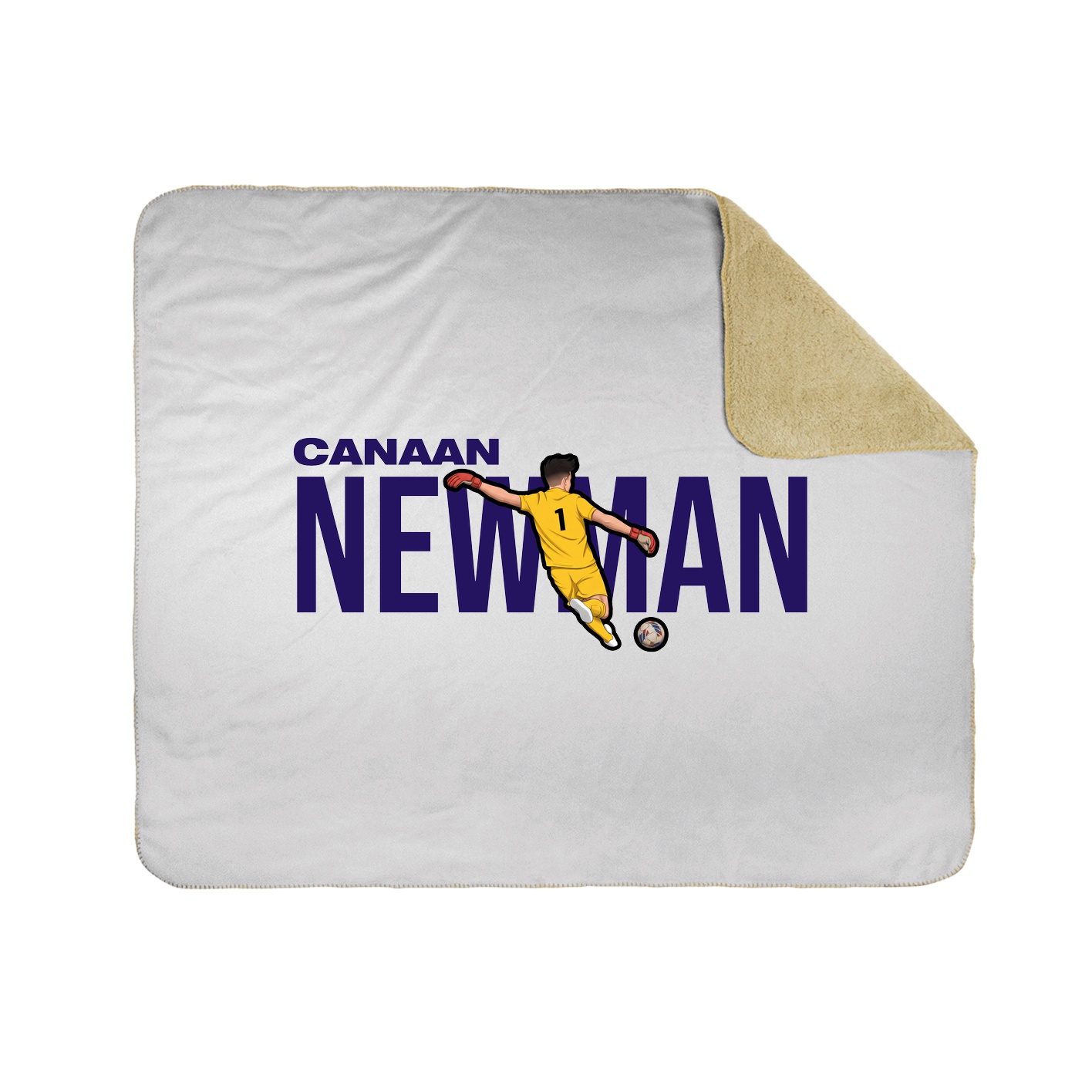 Throw Blanket — Player Name in White