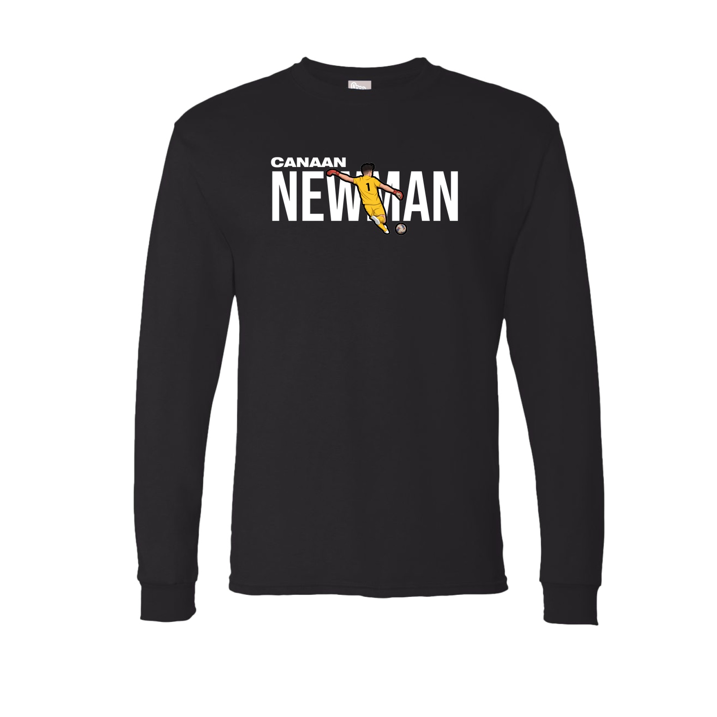 Long Sleeve Tee — Player Name in Black