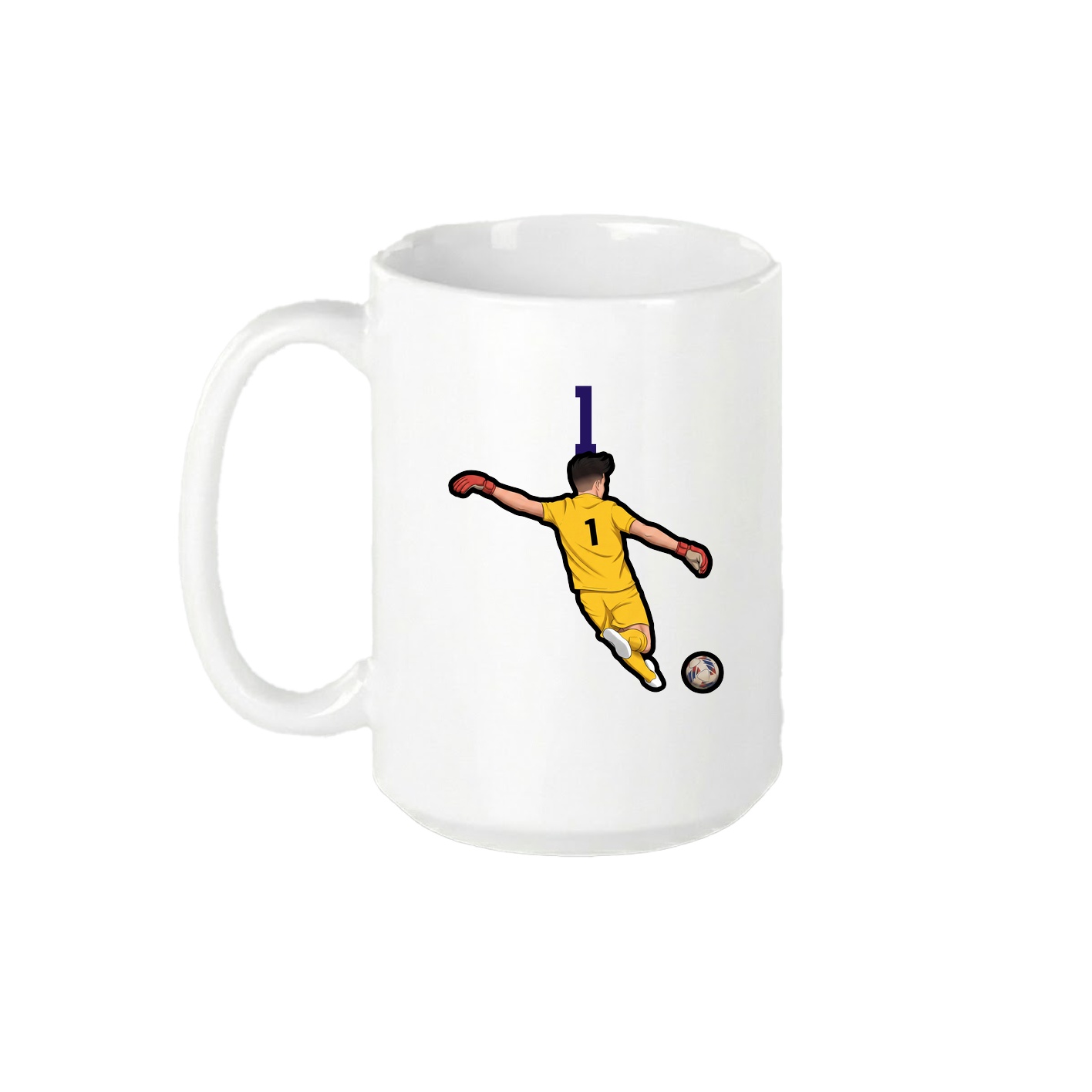 15oz Coffee Mug — Number Top in White