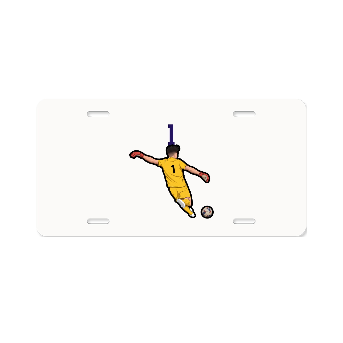 License Plate — Number Top in Classic