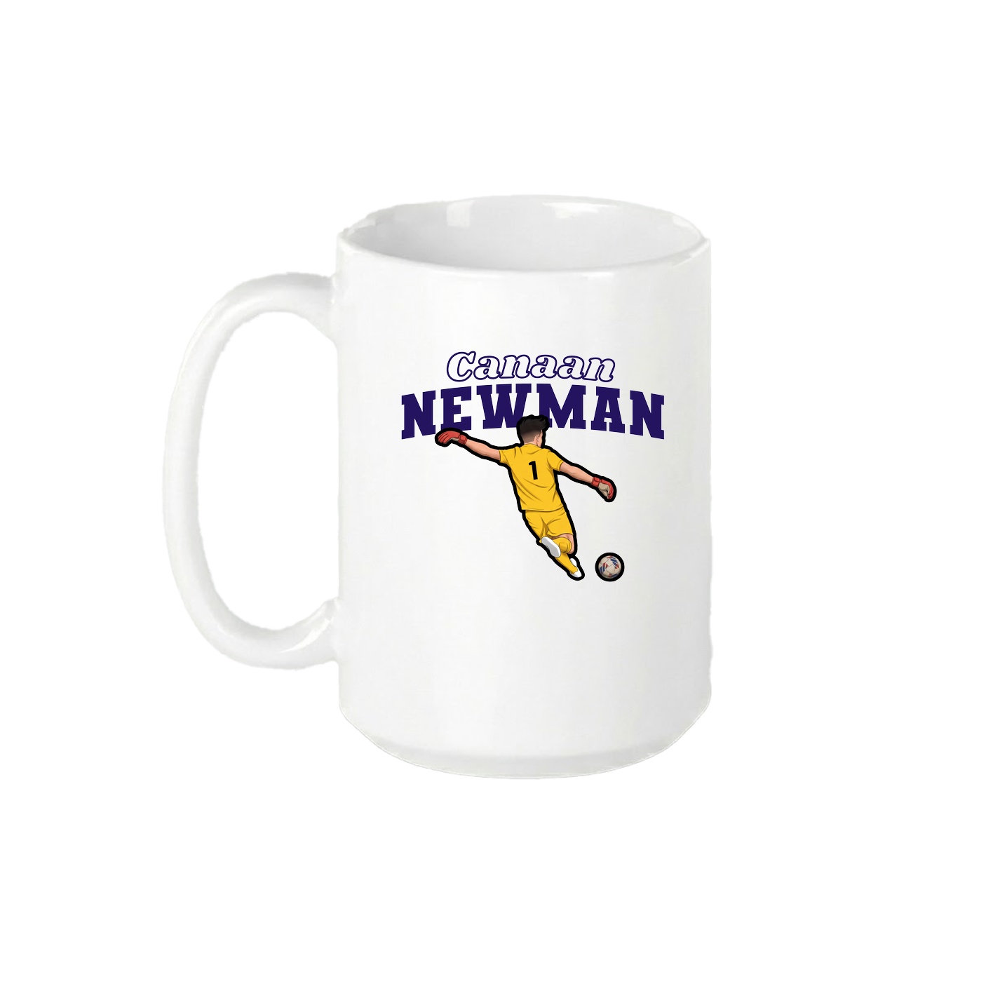 15oz Coffee Mug — Name Arch in White