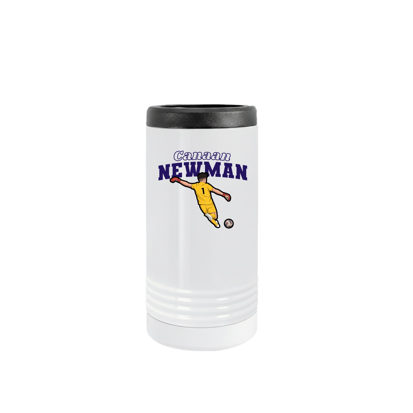 Slim Beverage Holder — Name Arch in White