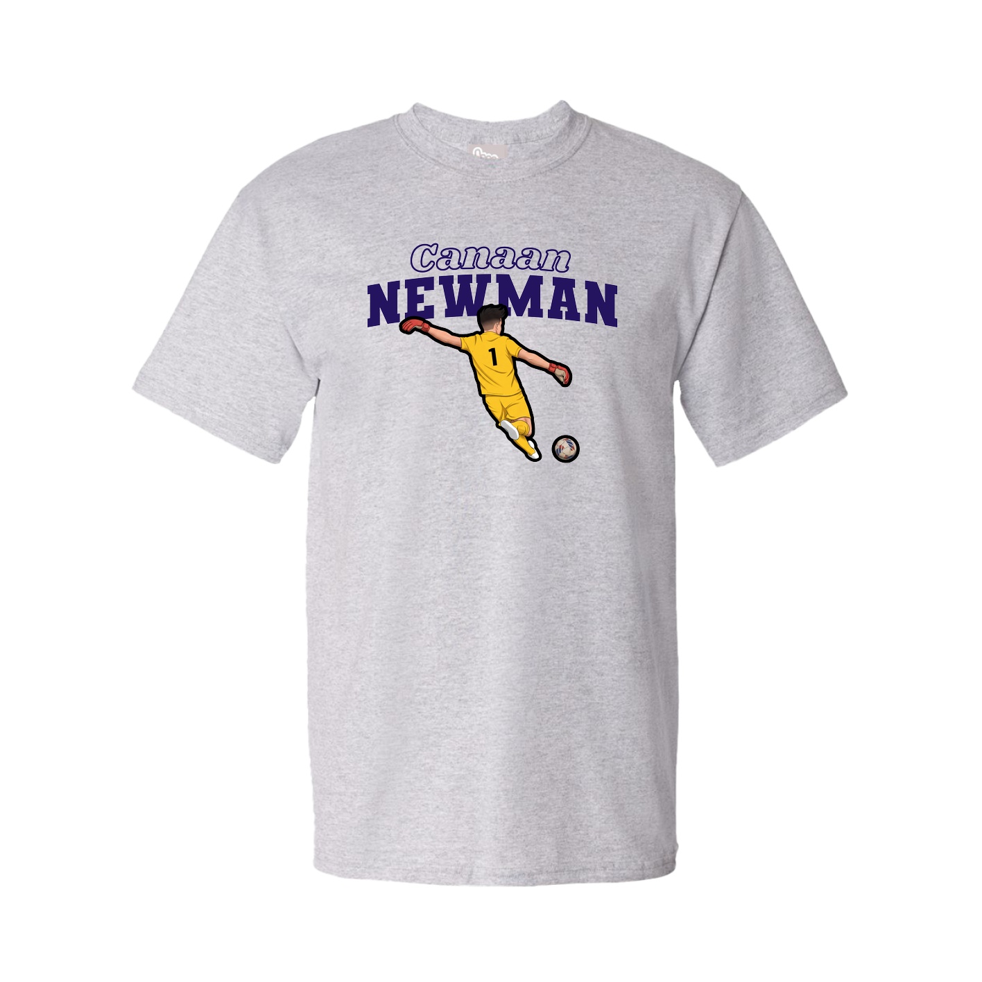 Youth Tee — Name Arch in Grey