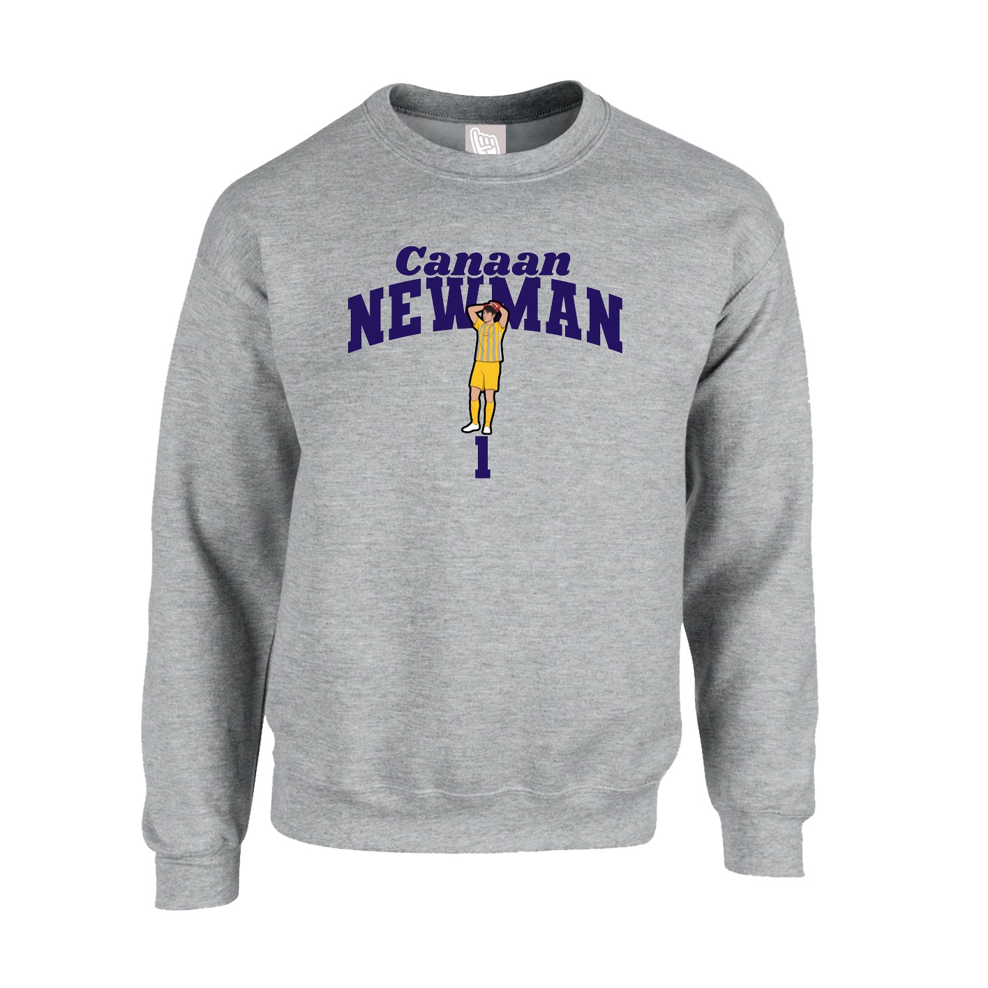 Fleece Crew — Signature Arch in Grey
