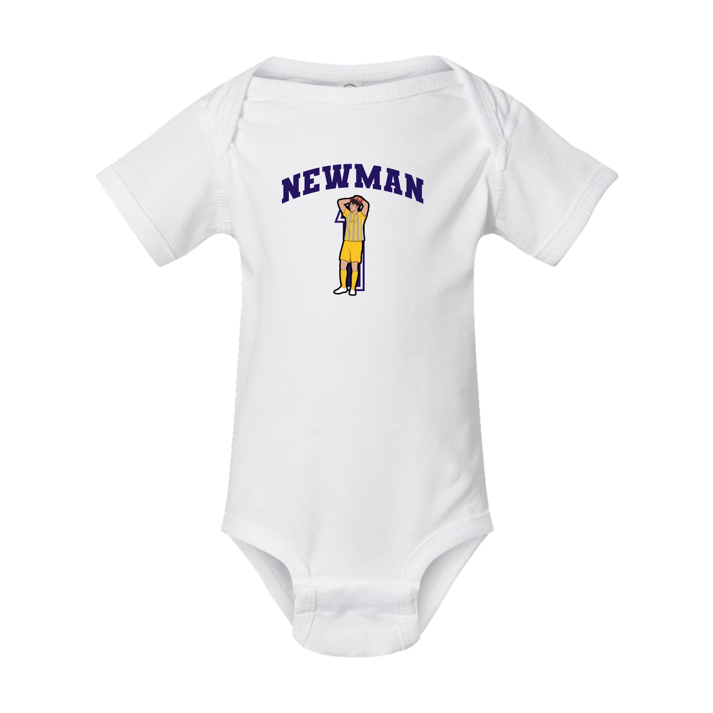 Baby Onesie — Number in White