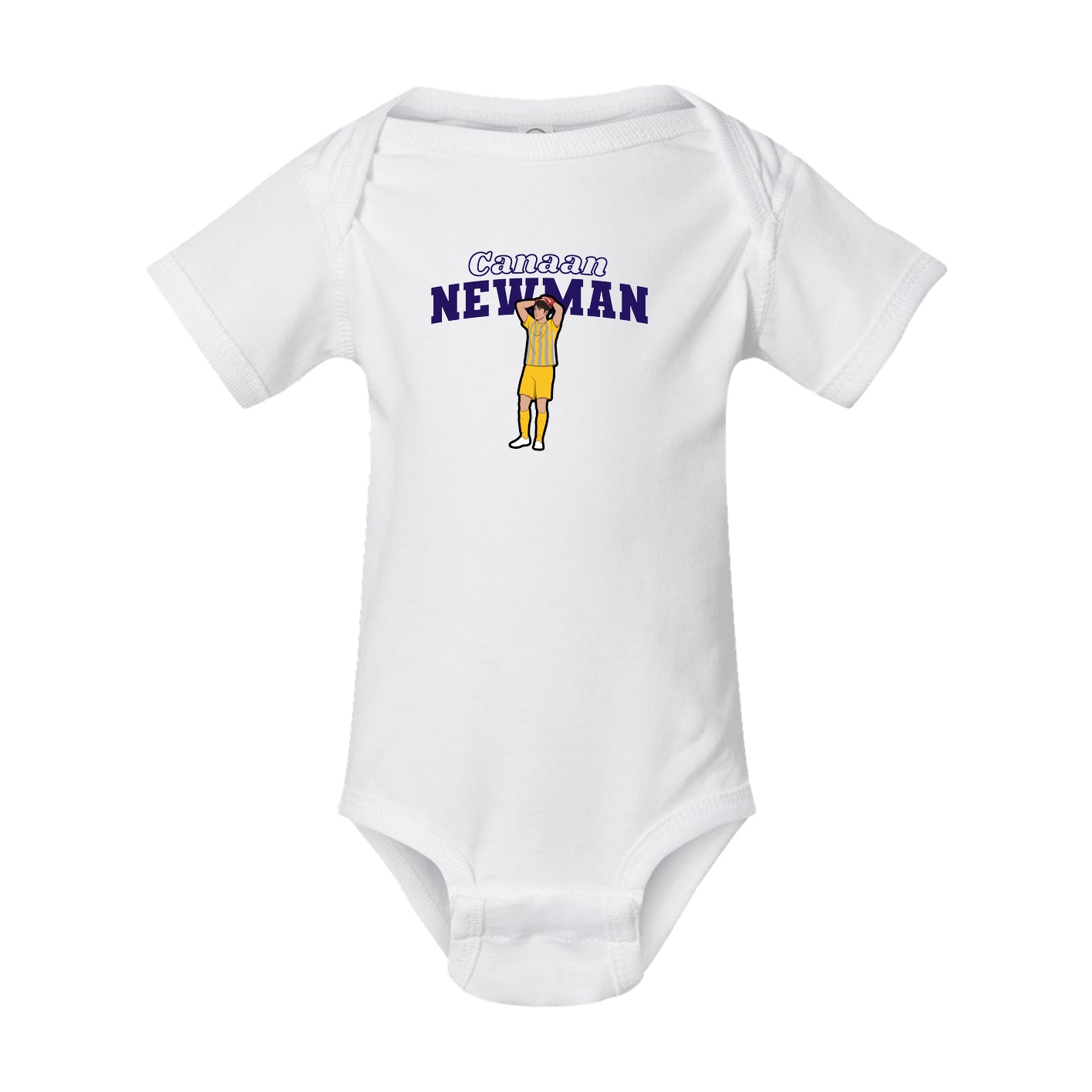 Baby Onesie — Name Arch in White
