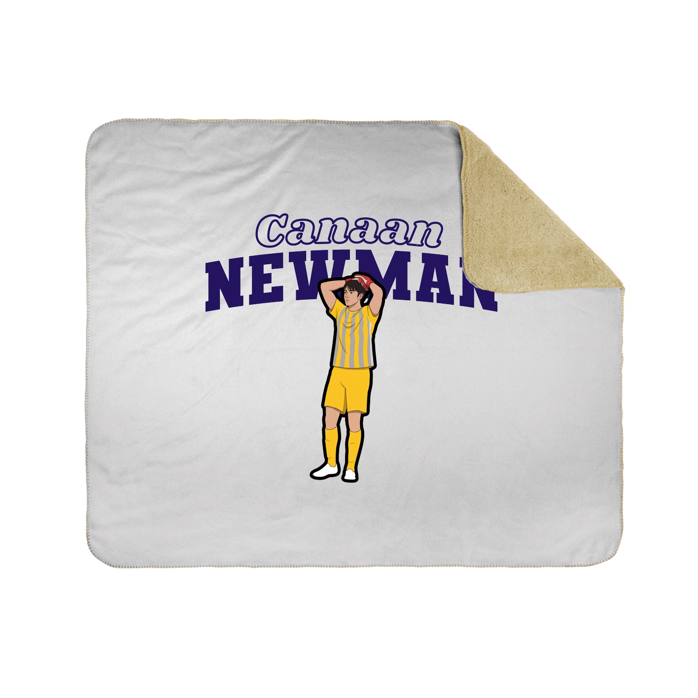 Throw Blanket — Name Arch in White