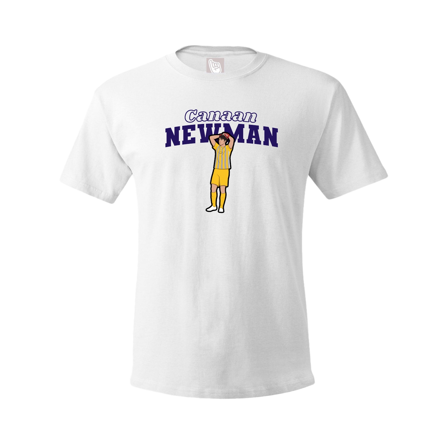 Youth Tee — Name Arch in White