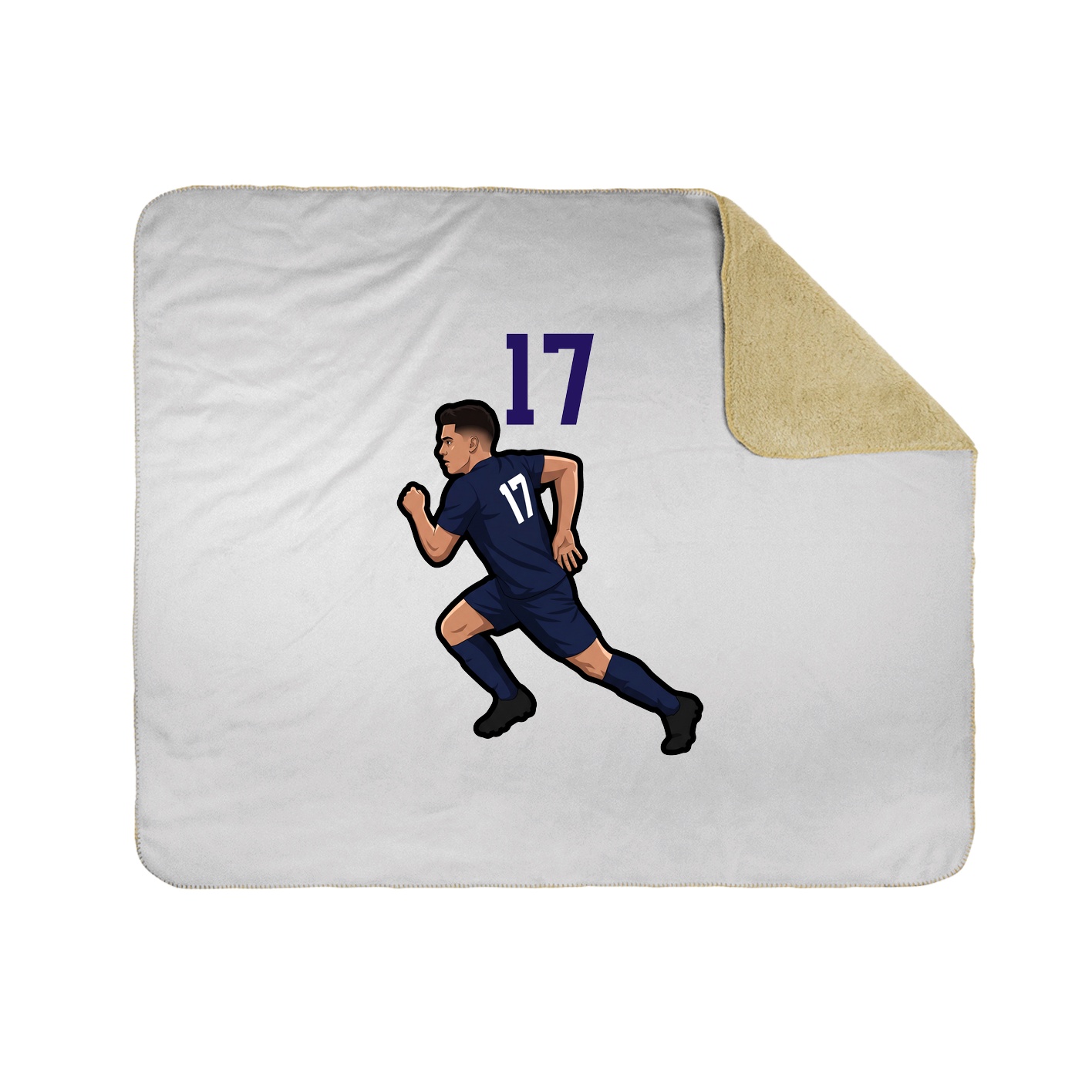 Throw Blanket — Number Top in White