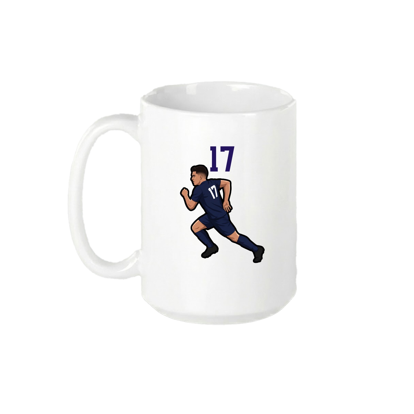 15oz Coffee Mug — Number Top in White