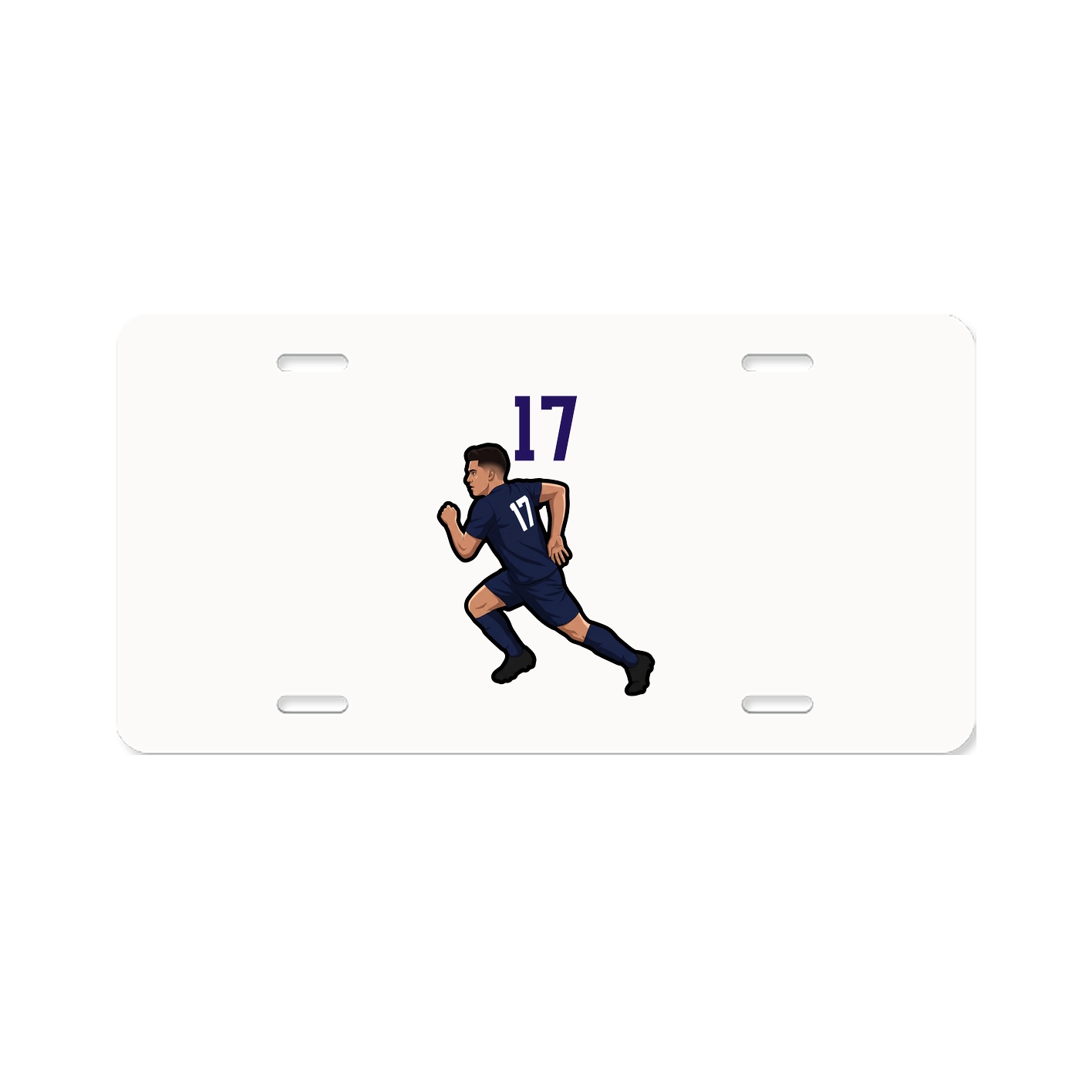 License Plate — Number Top in Classic