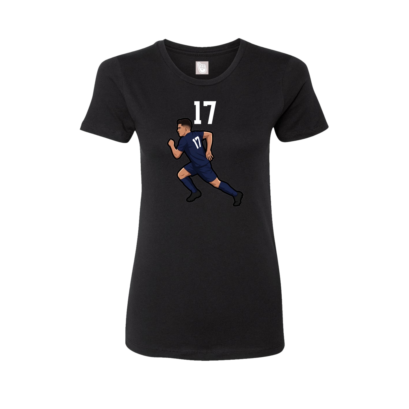 Womens Tee — Number Top in Black