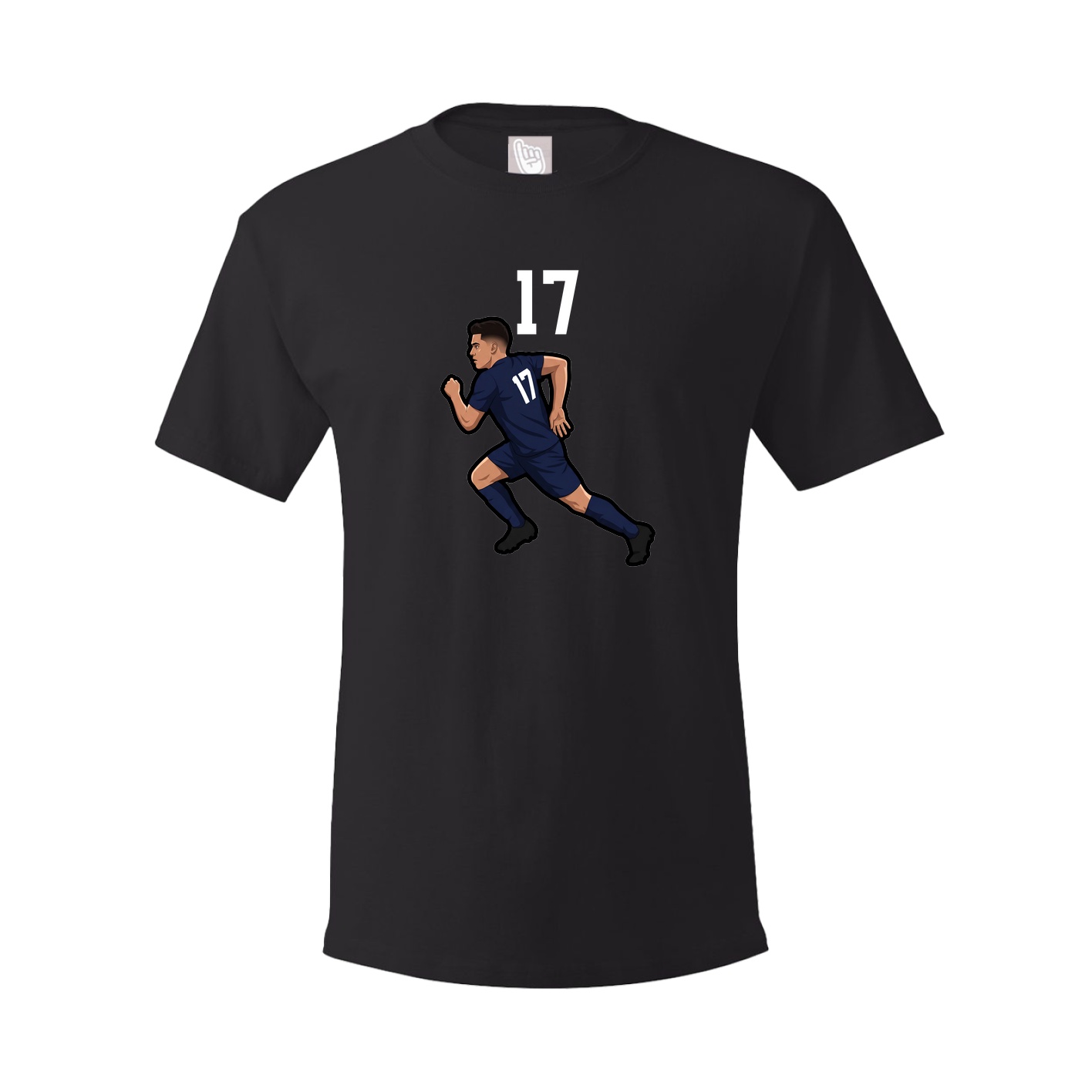 Youth Tee — Number Top in Black