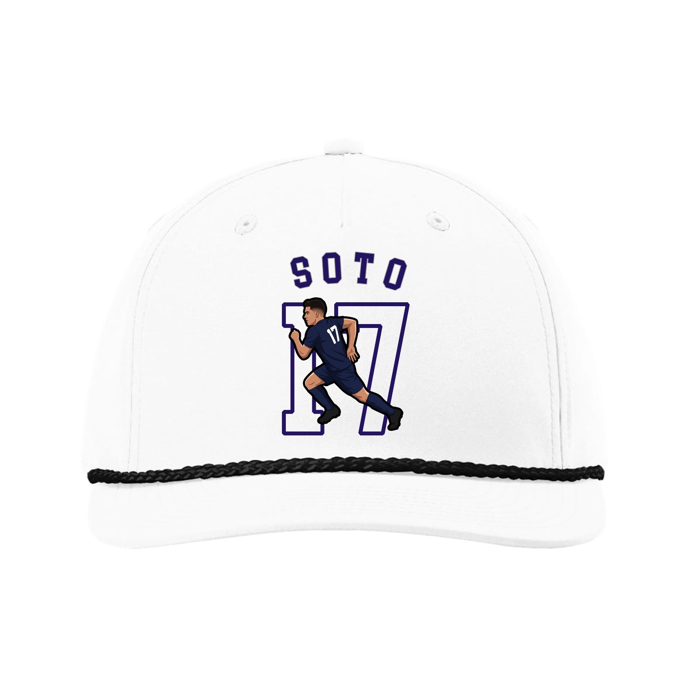 Five-Panel Classic Rope Cap — Shirsey Arch in White