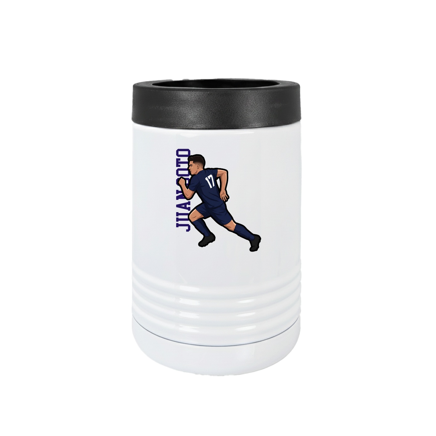 Beverage Holder — Name Vertical in White