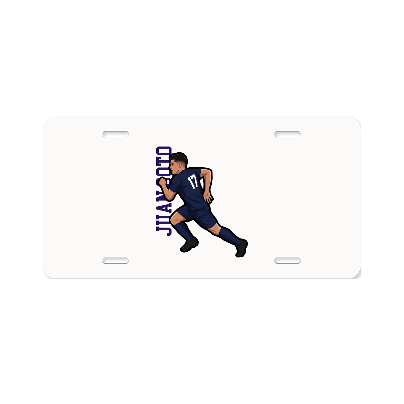 License Plate — Name Vertical in Classic
