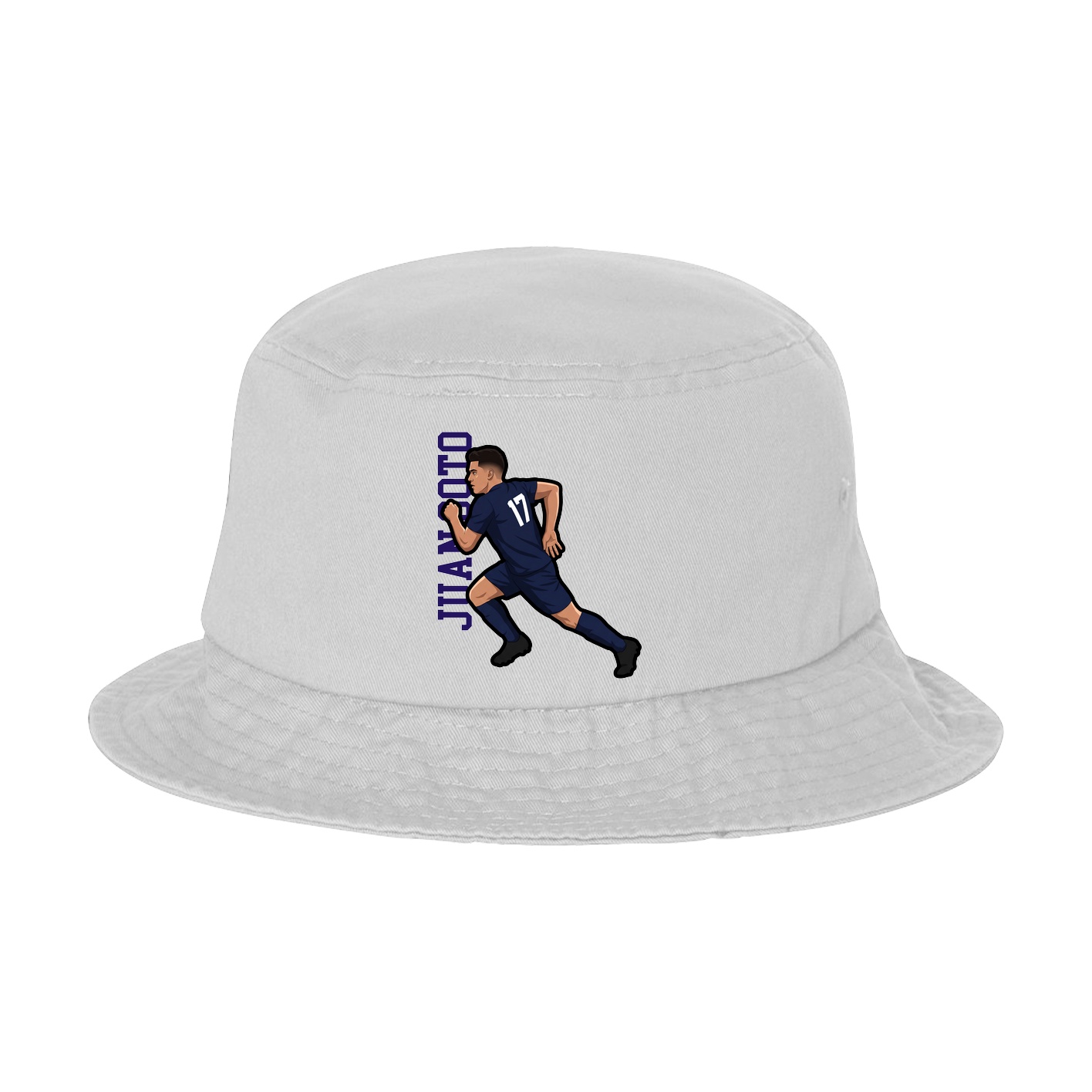Bucket Cap — Name Vertical in White